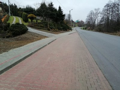 Budowa chodnika w miejscowości Nawsie
