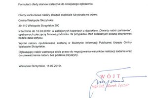 Ogłoszenie o naborze partnerów do realizacji projektu pt.: "Zakup specjalistycznego wyposażenia dla jednostek OSP wpisanych do KSRG z terenu Gminy Wielopole Skrzyńskie" - 201802714_0002.jpg