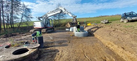 Budowa studni awaryjnej Br-4 w miejscowości Broniszów