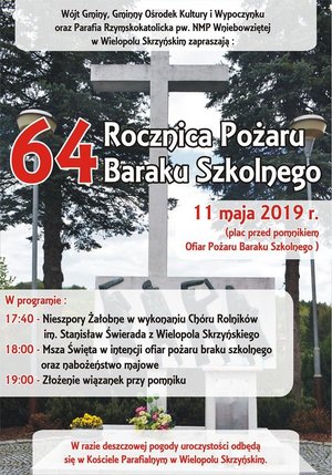 64 rocznica pożaru kina w Wielopolu Skrzyńskim