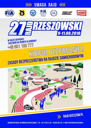 27 Rajd Rzeszowski - informacja dla Mieszkańców Gminy Wielopole Skrzyńskie