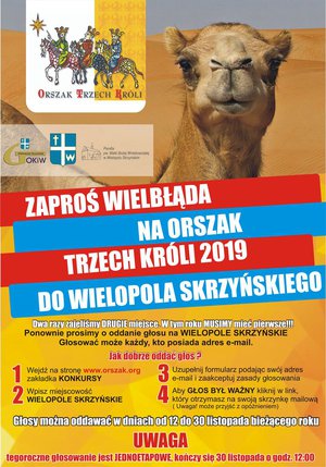 Zaprośmy wielbłąda na "Orszak Trzech Króli" do Wielopola Skrzyńskiego