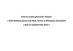 Imienny wykaz głosowań radnych