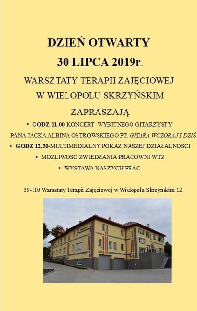 Dzień Otwarty Warsztatów Terapii Zajęciowej w Wielopolu Skrzyńskim