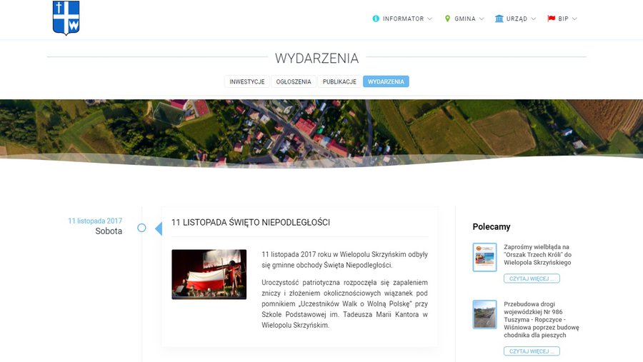 Nowa strona internetowa Gminy Wielopole Skrzyńskie