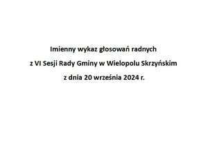 Imienny wykaz głosowań radnych