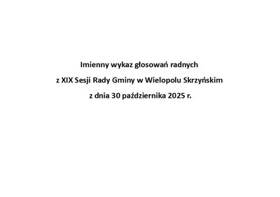 Imienny wykaz głosowań radnych