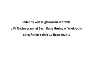 Imienny wykaz głosowań radnych