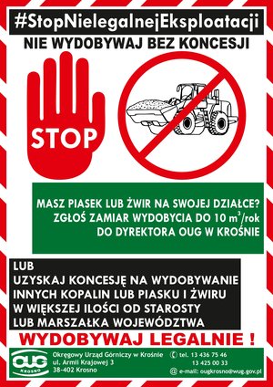 Stop Nielegalnej Eksploatacji - Nie Wydobywaj bez Koncesji