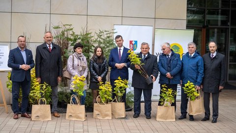 Sadzenie drzew miododajnych w Gminie Wielopole Skrzyńskie w 2021 r.