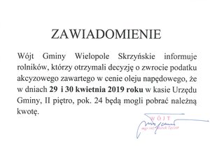 Zwrot podatku akcyzowego zawartego dla rolników