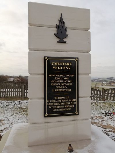 Remont pomnika głównego z okresu I Wojny Światowej znajdującego się na cmentarzu w Wielopolu Skrzyńskim - II etap