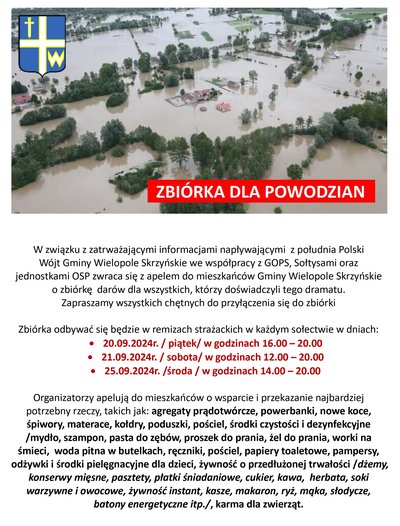 Zbiórka dla powodzian